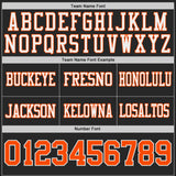 Custom Black Orange-White Reversible Double Side Authentic Football Jersey