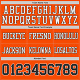Custom Black Orange-White Reversible Double Side Authentic Football Jersey