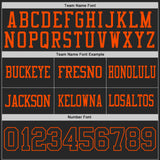 Custom Black-Orange Reversible Double Side Authentic Football Jersey