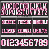 Custom Black White-Pink Reversible Double Side Authentic Football Jersey