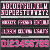Custom Black Pink-White Reversible Double Side Authentic Football Jersey
