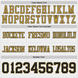 Custom Black White-Old Gold Reversible Double Side Authentic Football Jersey