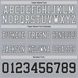 Custom Black Gray-White Reversible Double Side Authentic Football Jersey