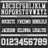 Custom Black White-Gray Reversible Double Side Authentic Football Jersey