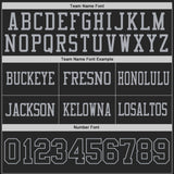 Custom Black-Gray Reversible Double Side Authentic Football Jersey