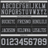 Custom Black-Gray Reversible Double Side Authentic Football Jersey