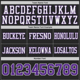 Custom Black Purple-White Reversible Double Side Authentic Football Jersey