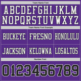 Custom Black Purple-White Reversible Double Side Authentic Football Jersey