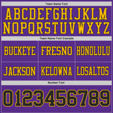 Custom Black Purple-Gold Reversible Double Side Authentic Football Jersey
