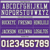 Custom Black White Old Gold-Purple Reversible Double Side Authentic Football Jersey
