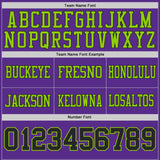 Custom Black Purple-Neon Green Reversible Double Side Authentic Football Jersey