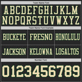 Custom Black Cream-Green Reversible Double Side Authentic Football Jersey