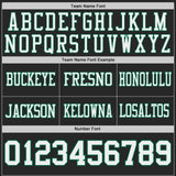 Custom Black White-Kelly Green Reversible Double Side Authentic Football Jersey