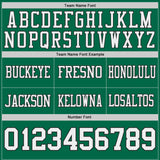 Custom Black White-Kelly Green Reversible Double Side Authentic Football Jersey