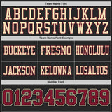 Custom Black Crimson-Cream Reversible Double Side Authentic Football Jersey