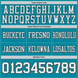 Custom Black White-Teal Reversible Double Side Authentic Football Jersey