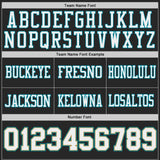Custom Black White Old Gold-Teal Reversible Double Side Authentic Football Jersey