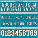 Custom Black White Old Gold-Teal Reversible Double Side Authentic Football Jersey