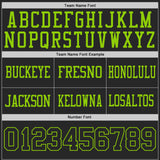 Custom Black-Neon Green Reversible Double Side Authentic Football Jersey