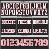 Custom Black Medium Pink-White Reversible Double Side Authentic Football Jersey