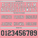 Custom Black Medium Pink-White Reversible Double Side Authentic Football Jersey