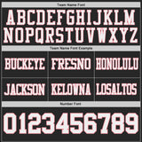 Custom Black White-Medium Pink Reversible Double Side Authentic Football Jersey