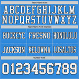Custom Black White-Powder Blue Reversible Double Side Authentic Football Jersey