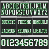 Custom Black White-Grass Green Reversible Double Side Authentic Football Jersey