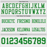 Custom Black White-Grass Green Reversible Double Side Authentic Football Jersey