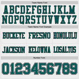 Custom Black White Gray-Midnight Green Reversible Double Side Authentic Football Jersey
