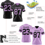 Custom Black-Light Purple Reversible Double Side Authentic Football Jersey
