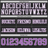 Custom Black Medium Purple-White Reversible Double Side Authentic Football Jersey