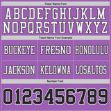 Custom Black Medium Purple-White Reversible Double Side Authentic Football Jersey