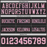 Custom Black-Light Pink Reversible Double Side Authentic Football Jersey