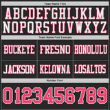 Custom Black Neon Pink-White Reversible Double Side Authentic Football Jersey