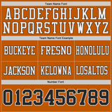 Custom Black Texas Orange-White Reversible Double Side Authentic Football Jersey