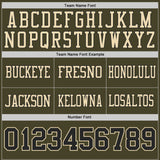 Custom Black Olive-Cream Reversible Double Side Authentic Football Jersey