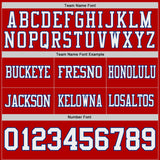 Custom Red White-Royal Reversible Double Side Authentic Football Jersey