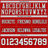 Custom Red White-Black Reversible Double Side Authentic Football Jersey
