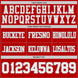 Custom Red White-Gray Reversible Double Side Authentic Football Jersey