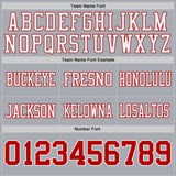 Custom Red White-Gray Reversible Double Side Authentic Football Jersey