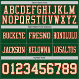 Custom Red Cream-Green Reversible Double Side Authentic Football Jersey