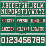 Custom Red White-Kelly Green Reversible Double Side Authentic Football Jersey