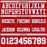 Custom Red White-Light Blue Reversible Double Side Authentic Football Jersey