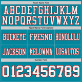 Custom Red White-Teal Reversible Double Side Authentic Football Jersey