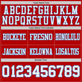 Custom Red White-Powder Blue Reversible Double Side Authentic Football Jersey