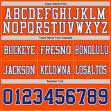 Custom Royal Orange-White Reversible Double Side Authentic Football Jersey