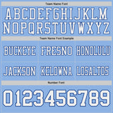 Custom Royal White-Light Blue Reversible Double Side Authentic Football Jersey
