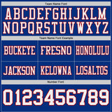 Custom Royal  Cream Reversible Double Side Authentic Football Jersey