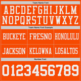 Custom Orange-White Reversible Double Side Authentic Football Jersey